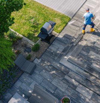 A,Person,Uses,Pressure,Washer,To,Clean,And,Maintain,A